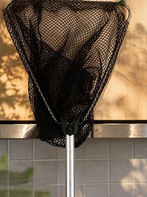 Aluminum Telescopic Fishing Net Like New, Metal Handle 1.40m
