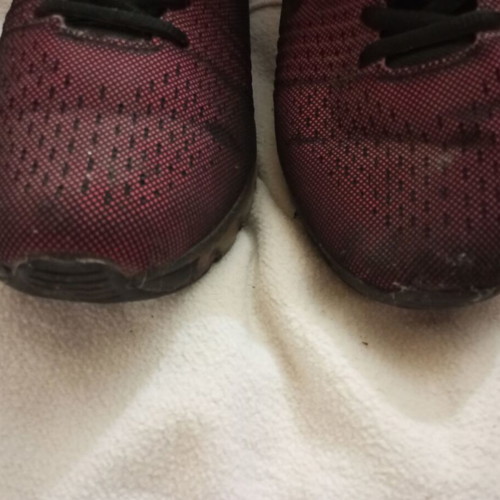 Nike athletic shoes used, size 39, pink and purple