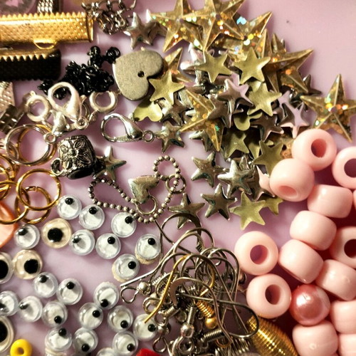 Various craft decorations used for handmade projects