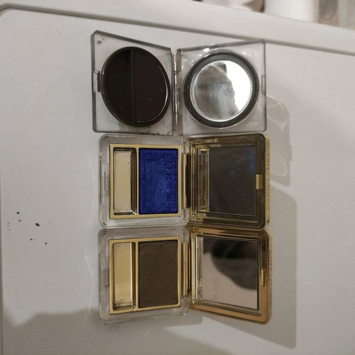 Ester Lauder eyeshadows like new, electric blue, gray, olive