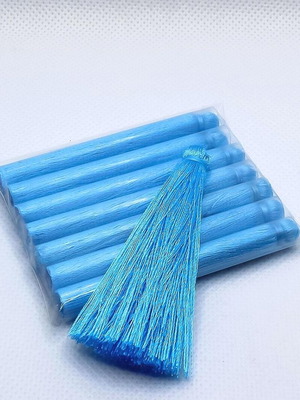 Blue tassels set of 8 pieces 6 centimeters new