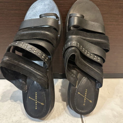 Glamazons Extralight leather anatomical sandals like new, size 37, black