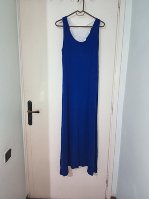 Blue maxi summer dress like new, M Made In Italy, sizes S-M