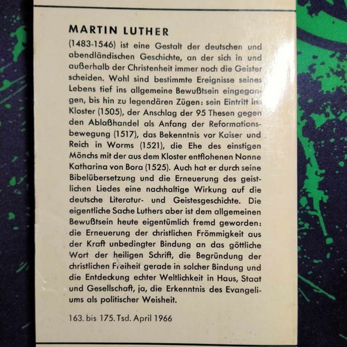 Luther book like new, German 1955
