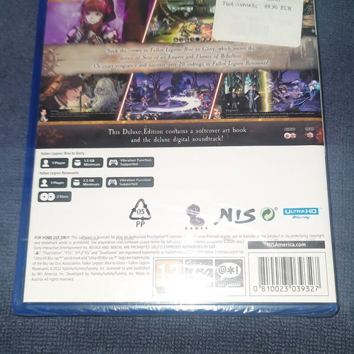 Fallen Legion Rise to Glory Fallen Legion Revenants Deluxe Edition PS5 Game new