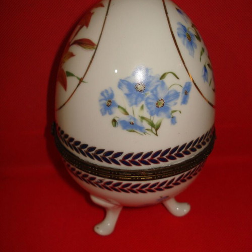 Limoges porcelain egg vintage used