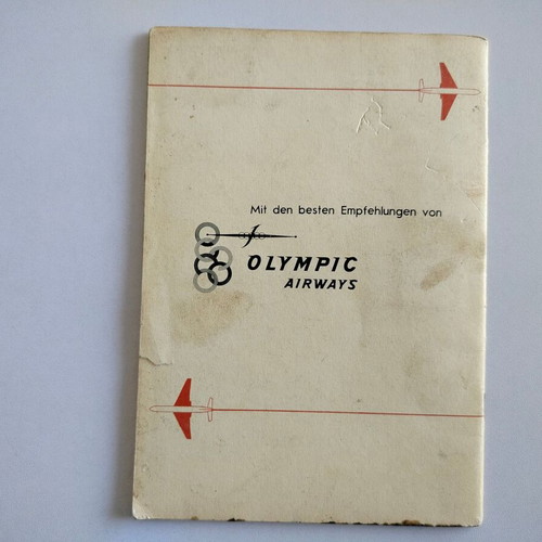 Stamp booklet 1961 used, German edition with lithograph designs