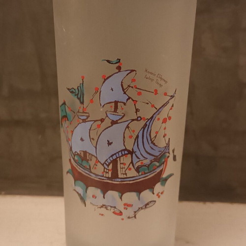 Set of 6 glasses from the Museum of Greek Folk Art like new