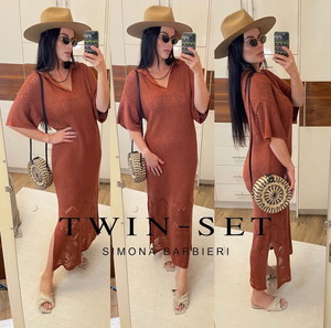 (S,M,L) Twinset πλεκτό φόρεμα, ρούχα παραλίας