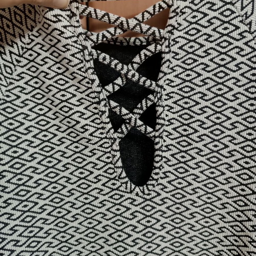 Kendall + Kylie black and white bodycon mini dress