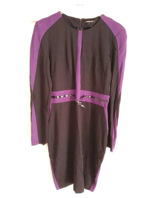 Φόρεμα Rocco Barocco νέο, μαύρο με μωβ, μέγεθος L