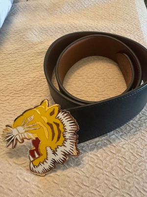 Kenzo belt new, brown and black leather, size 85