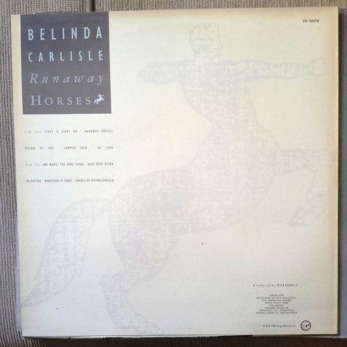Belinda Carlisle Runaway Horses LP used, pop