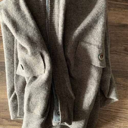 Rodrigo cardigan like new, size XXL, brown, 90% lana wool, 10% kashmir