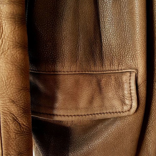 Marco' Polo leather jacket used, brown, size Large