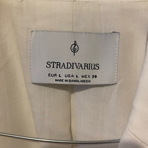 Stradivarius jacket new L white with Sisley pants gift