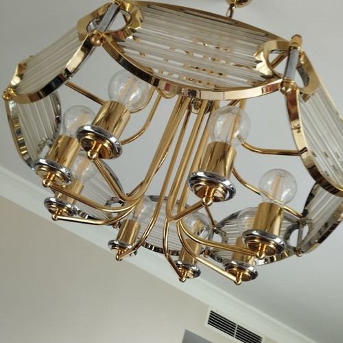 Ceiling light like new, 60×60 cm diameter, 8 E27 sockets
