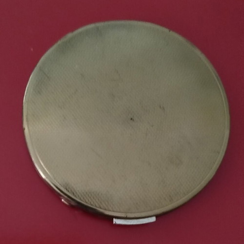 Stratton vintage powder compact like new, 1950s floral enamel design