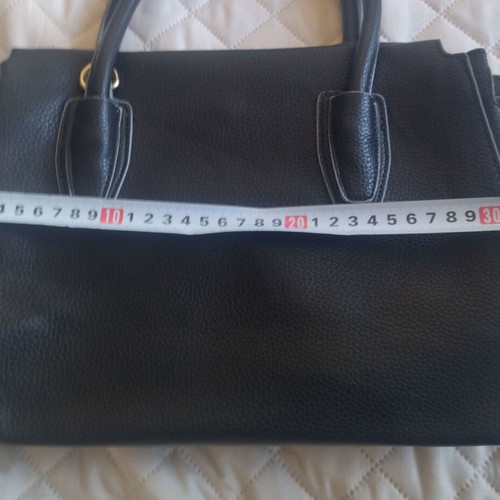 Onyx bag new black leather with short and long removable strap