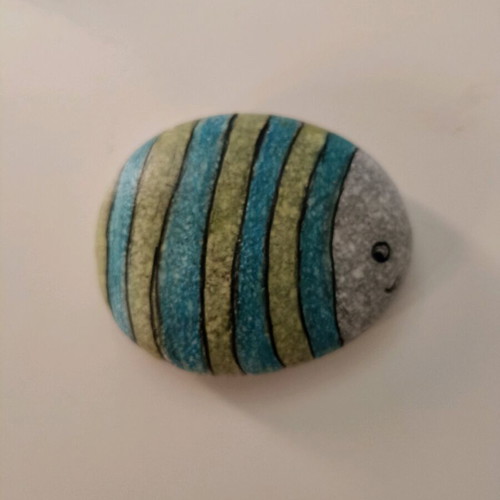Hand-painted sea stone fish new