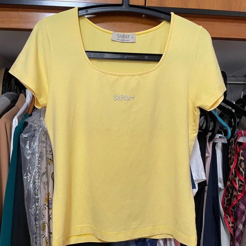 Sarah cotton blouse like new, medium, yellow