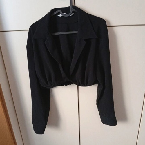 Zara crop μπλούζα XL μεταχειρισμένη, μαύρη σε καλή κατάσταση