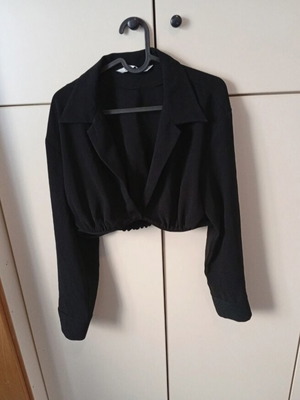 Zara crop μπλούζα XL μεταχειρισμένη, μαύρη σε καλή κατάσταση