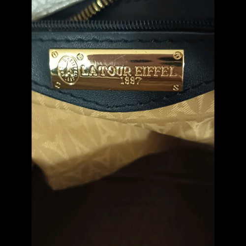 Backpack La tour Eiffel with gold studs silver like new