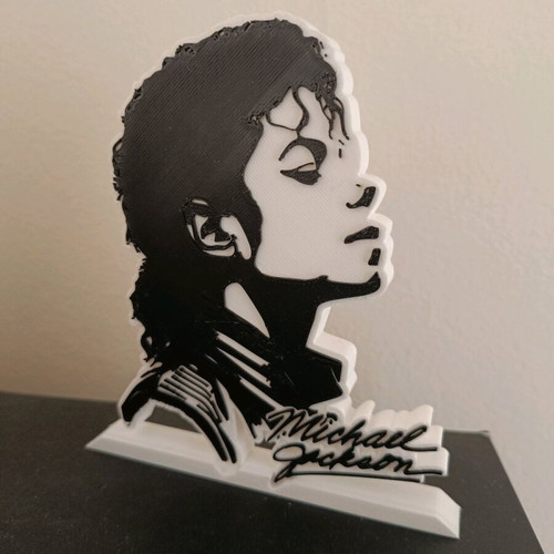 Michael Jackson figure new, 3d printing, white and black