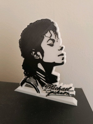 Michael Jackson figure new, 3d printing, white and black