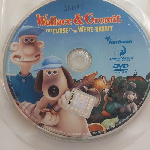 Wallace & Gromit The Curse of the Were-Rabbit DVD, dubbed with Greek subtitles