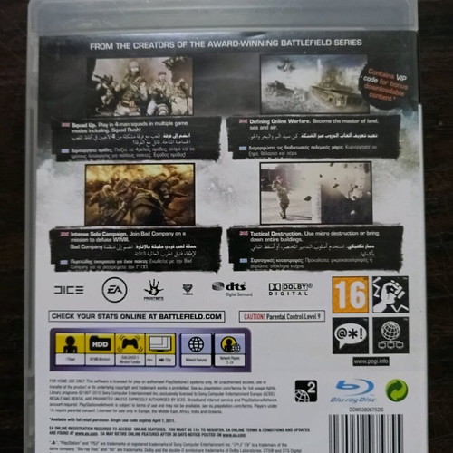 Battlefield Bad Company 2 PS3 game like new with case and booklet