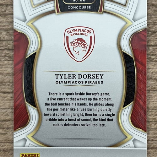 2025-26 Panini Select Euroleague Basketball Tyler Dorsey card like new