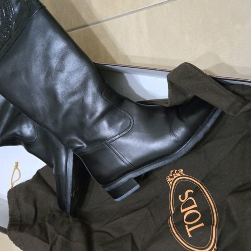 Bally black leather riding boots used, size 36.5