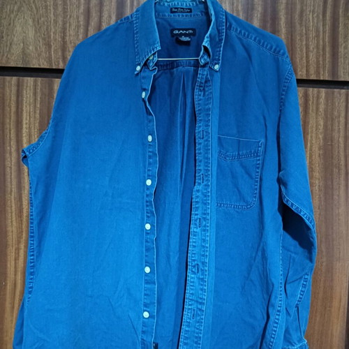 GANT men's denim shirt medium like new, blue
