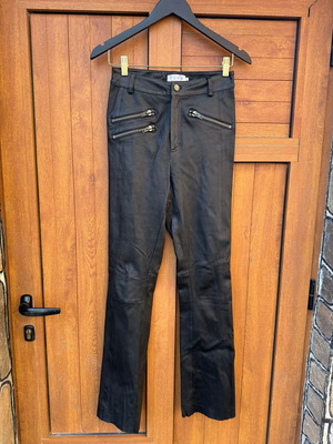 Панталон от естествена агнешка кожа Fine Copenhagen като ново, кафяв, размер S