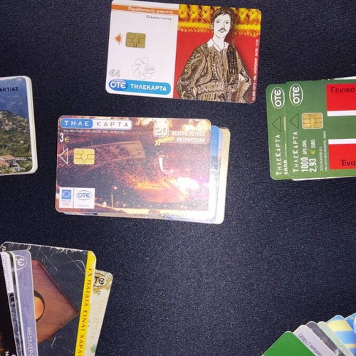 OTE and Cyprus phone cards used, pack of 75 pieces