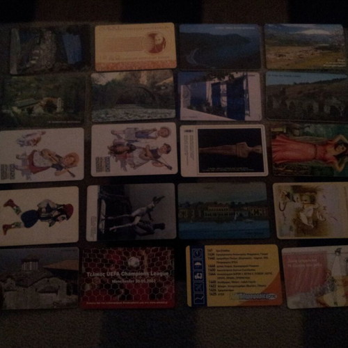 Phone cards used, pack of 20 pieces