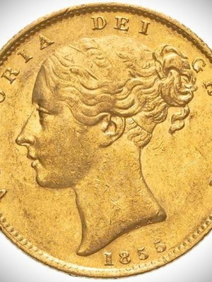 Half English Pound 24K Gold Plated Victoria 1838-1861 Collectible Coin