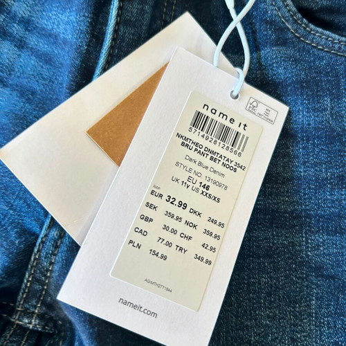 Name It Dark Blue Slim Fit Jeans, size 146 / 11 years, new with tags
