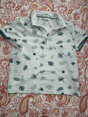 Orchestra Boys' Polo Shirt 6 Years Like New White Green