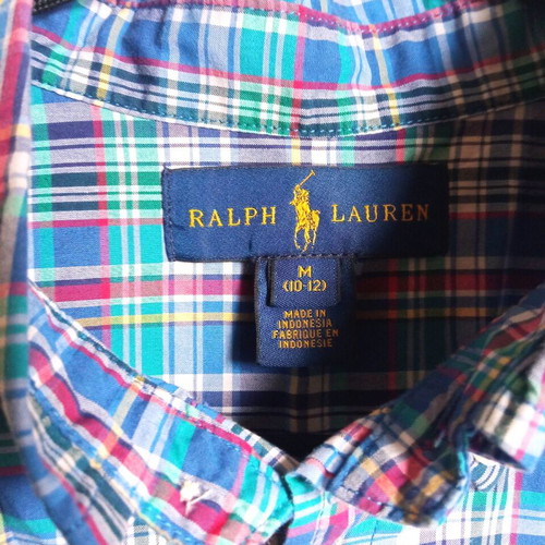 Polo Ralph Lauren kids plaid shirt like new size 10-12