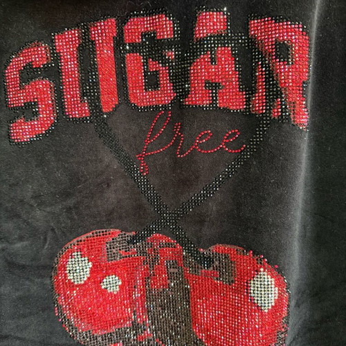Sugarfree velvet cardigan with rhinestones like new, size S