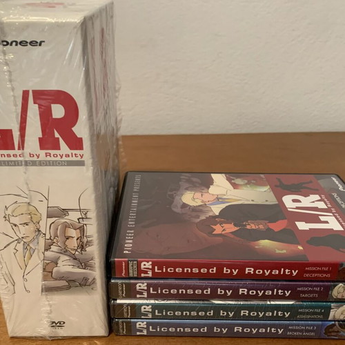 L/R Licensed by Royalty DVD collectors box set new, complete anime manga series