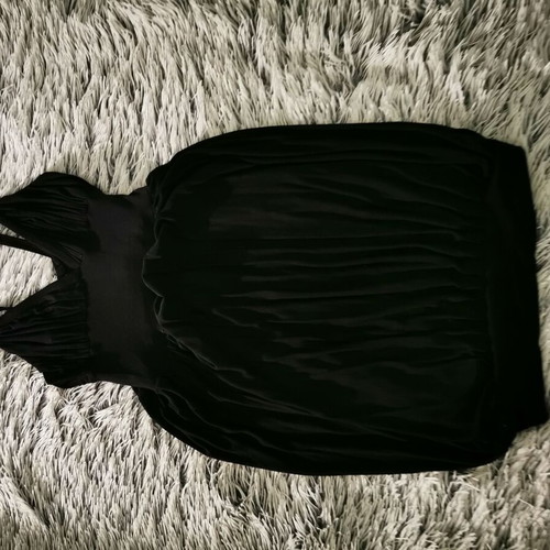 Mini black balloon dress like new, elastic fit
