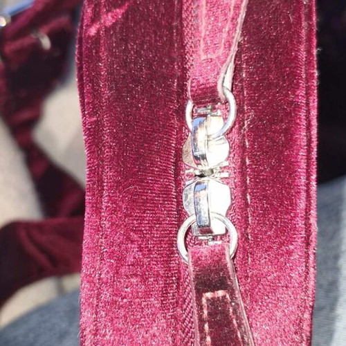 Monki velvet waist bag like new, red
