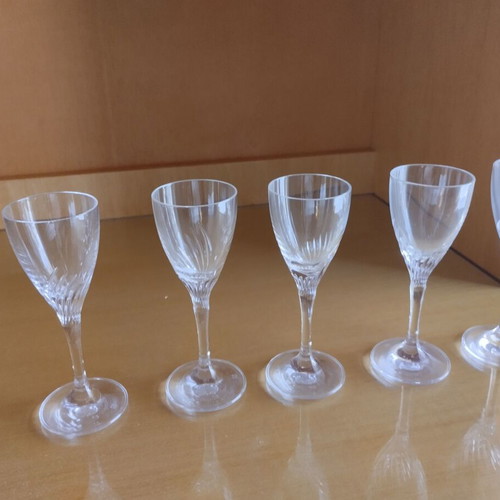 Crystal liqueur glasses new, set of 5 pieces