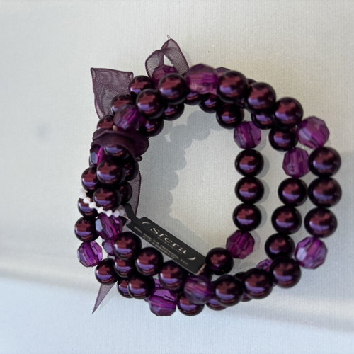 Bracelet purple with beads new