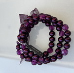 Bracelet purple with beads new