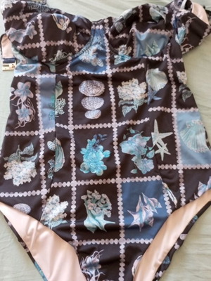 Hemithea swimsuit large blue like new
